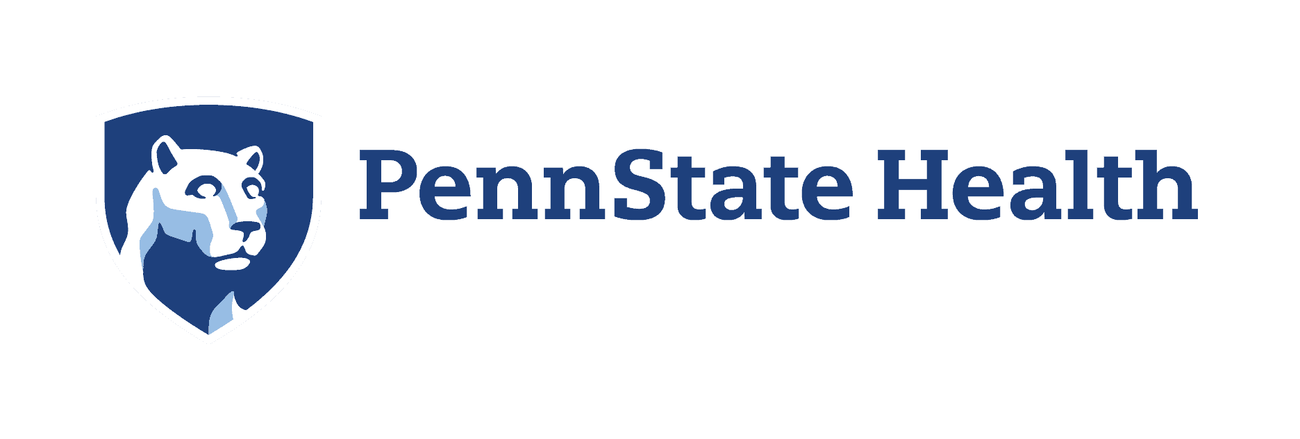 Logo of penn state health featuring a stylized lion's head.