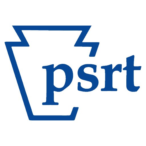 The psrt logo on a white background.